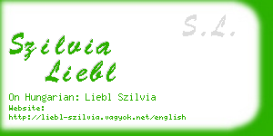 szilvia liebl business card